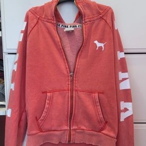 PINK Victoria’s Secret Coral Zip Up